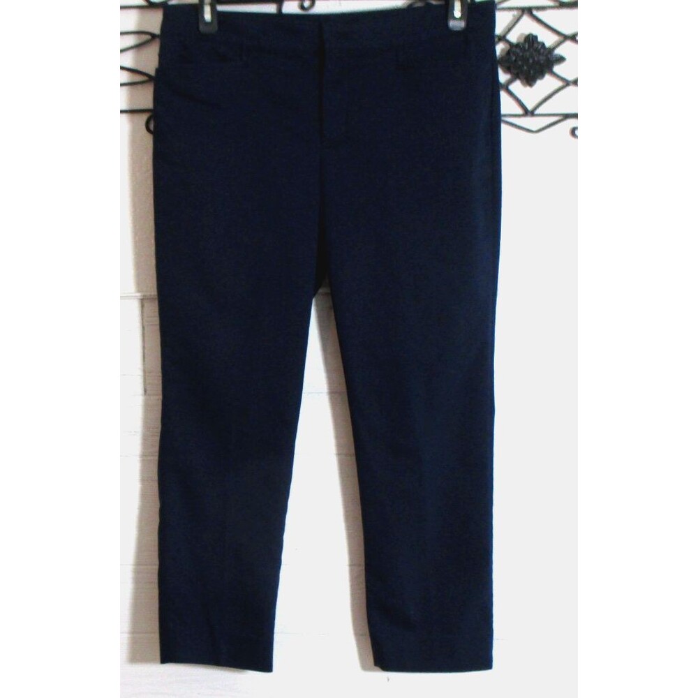 Chaps Pants Women's Size 12 Navy Blue Tapered Leg